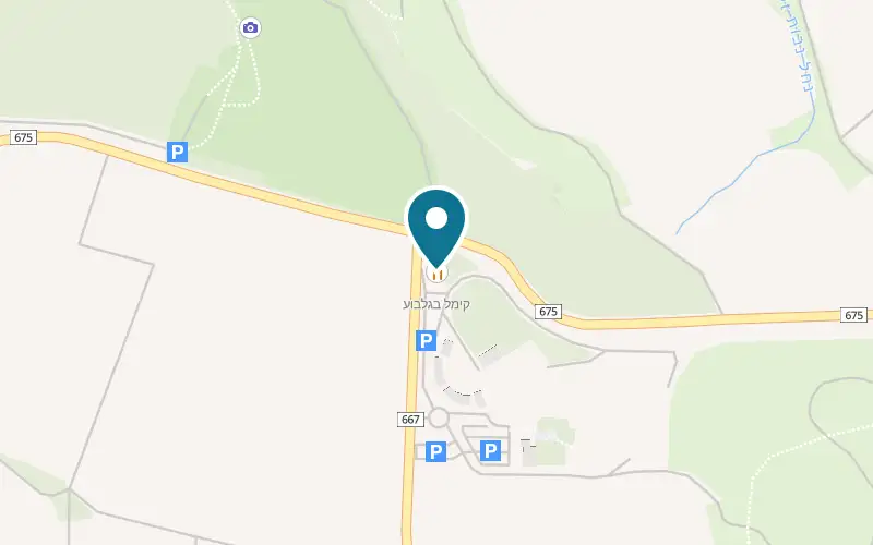 Map showing Kimmel BaGilboa at The Gilboa ski site, Nof HaGilboa Road (the Ta'anakhim road), Yizre'el