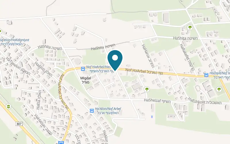 Map showing Kinneret Love Sound at Moshava Migdal, Migdal
