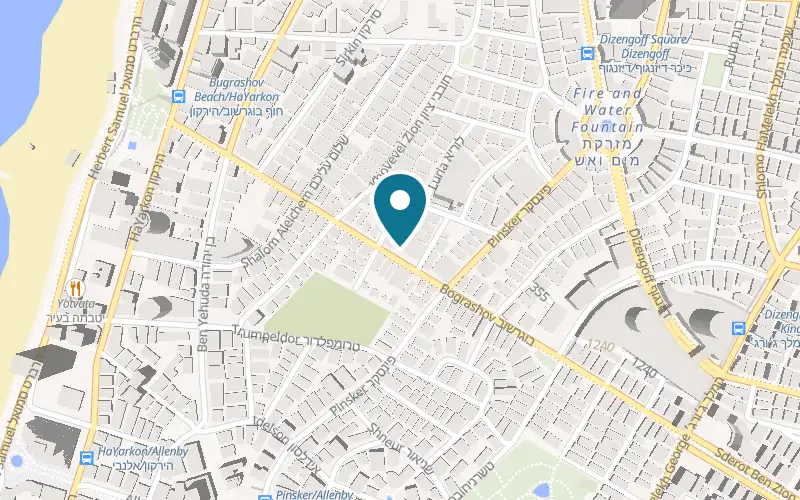 Map showing Kiortosh at 39 Bograshov Street, Tel Aviv-Yafo