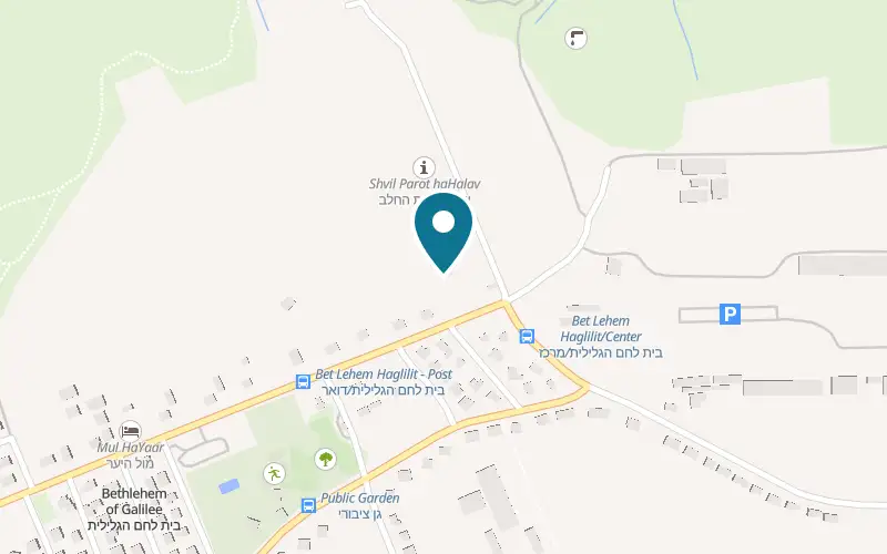 Map showing Kirshner Cafe at Farm 5, in Kirshner Farm, Bethlehem of Galilee