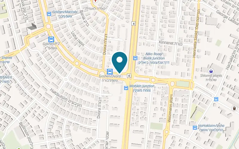 Map showing Kiss at 1 Moshe Goshen Boulevard, Kiryat Motzkin