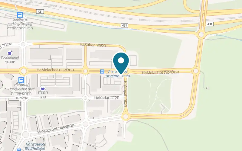 Map showing Kitchen Brasserie at 5 HaMelakhot Boulevard, Modi'in-Maccabim-Re'ut