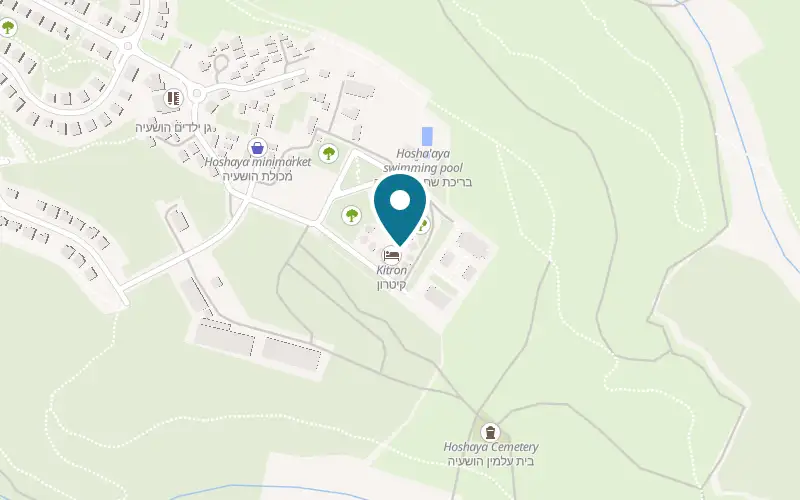 Map showing Kitron Winery at Kitron Winery, Hoshaya, Hoshaya