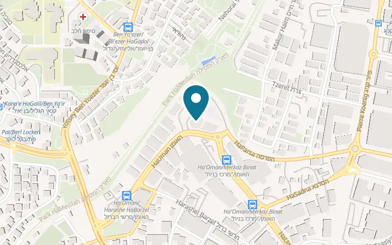 Map showing Kmo Babait at 18 HaUman Street, Talpiot, Jerusalem