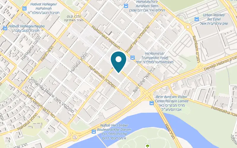 Map showing Kuba Bar at 63 KKL Street (Keren Kayemet LeIsrael), Old City, Beer Sheva
