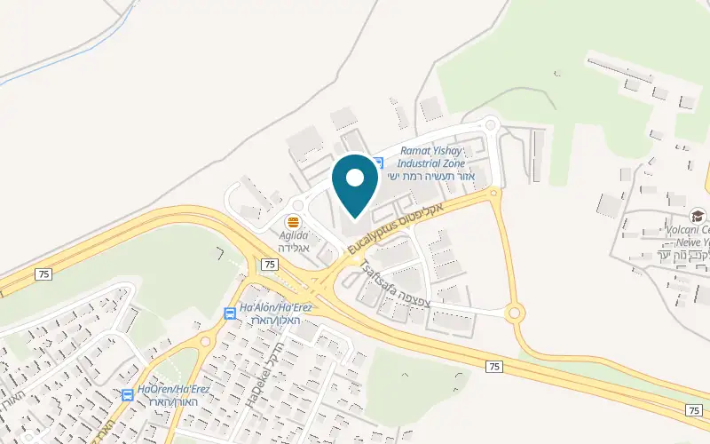 Map showing Kubeh Gutte at 3 Eucalyptus Street, Ramat Yishai