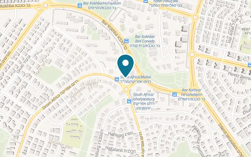 Map showing Kulanu at 1 Mahal Street, Ashkelon