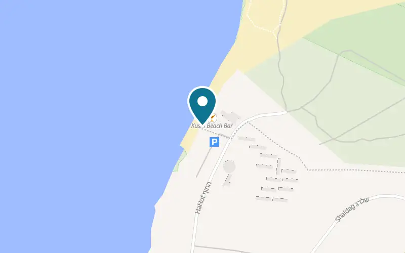 מפה: החוף השקט של כושי בדרך החוף 1, מכמורת, מכמורת