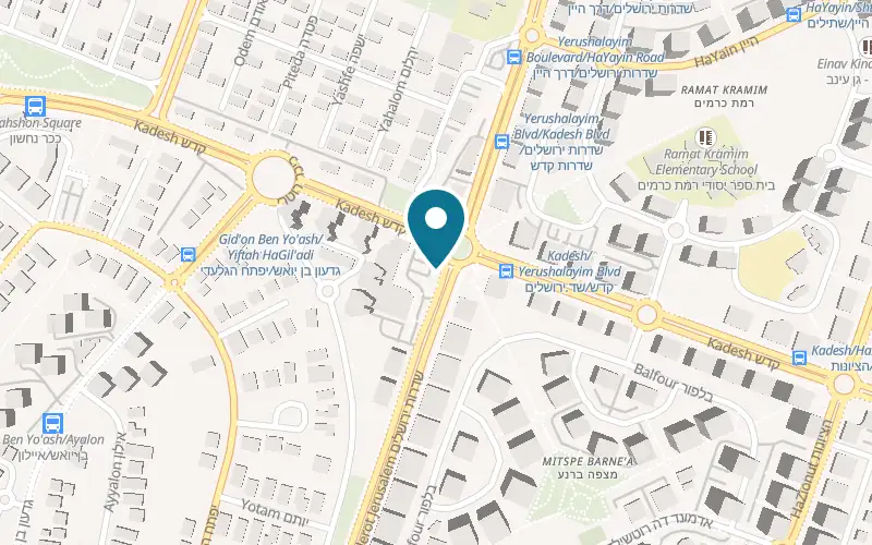 Map showing La Goffre at Barnea compound, 121 Sderot Yerushalayim, Ashkelon
