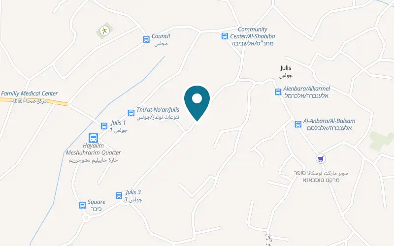 Map showing La Vender Cafe and Gallery at 11 Al-Burak Street, Julis