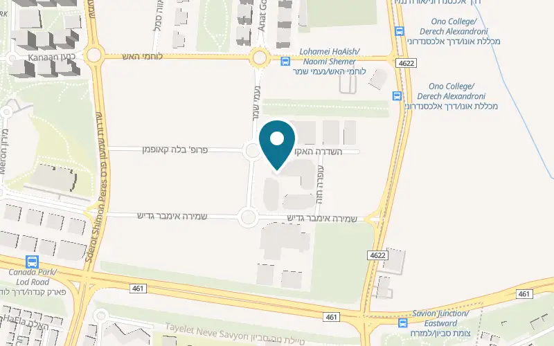 Map showing Lachmanina at 5 Naomi Shemer Street, Kiryat Ono