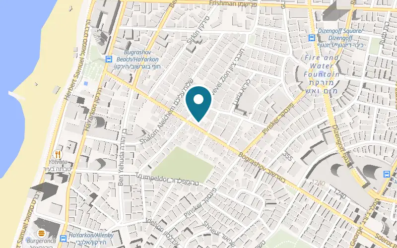 Map showing Lai Fu at 31 Bograshov Street, Tel Aviv-Yafo