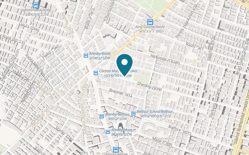Map showing Lak Perfect at 15 Sheinkin Street, Tel Aviv-Yafo