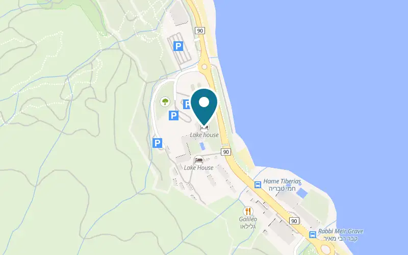 Map showing Lake House Kinneret at Derech HaMerhatzaot, Tiberias, Tiberias