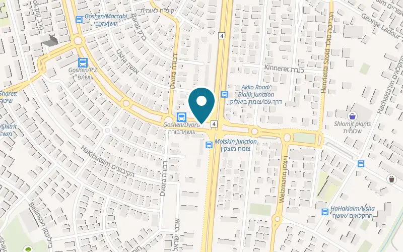 Map showing Landwer Mozart at 1 Moshe Goshen Boulevard, Kiryat Motzkin