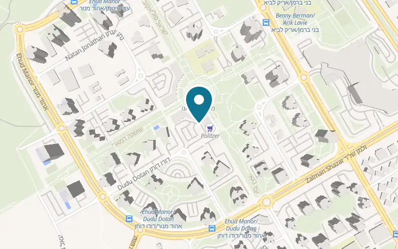 Map showing Lechem Artisan at 8 Dudu Dotan Street, Piano Centre, Ir Yamim, Netanya