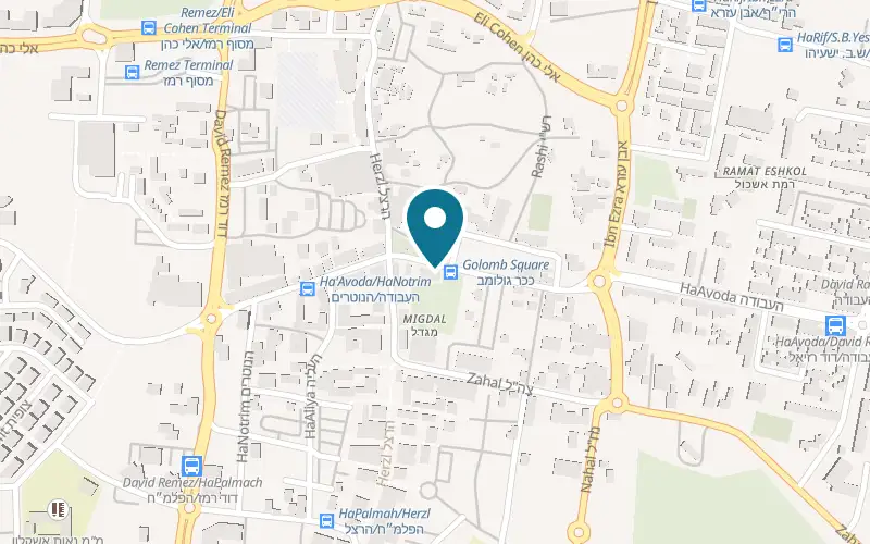 Map showing Lechem Min HaAretz at 31 HaAvoda Street, Ashkelon