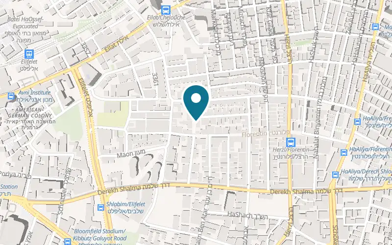 Map showing Lenny's at 7 Chaim Vital Street, Florentin, Tel Aviv-Yafo