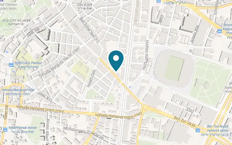 Map showing Leon Bakery at 17 Olei Zion Street, Jaffa, Tel Aviv-Yafo