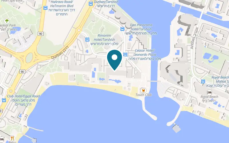 Map showing Leonardo Plaza Eilat at 8 Tarshish Street, Eilat