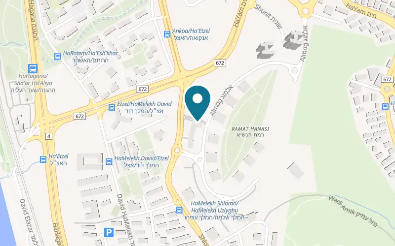 Map showing Léonie at 12 Shunit Street, Ramat HaNassi commercial centre, Haifa