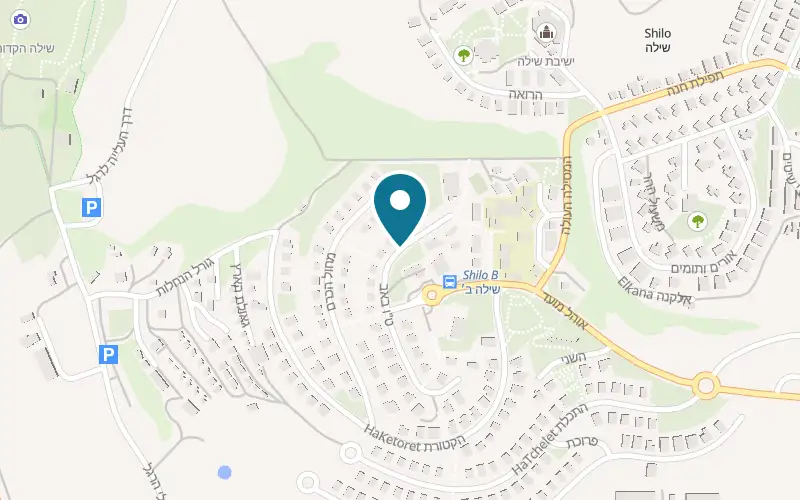 Map showing Lev Harim Zimmer at Tu B'Av Street, Ali HaKohen neighbourhood, Shilo