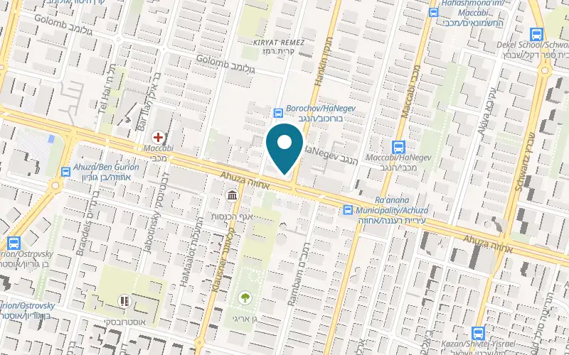 Map showing Li La Lo at 104 Ahuza Street, Ra'anana