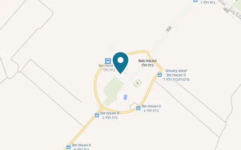 Map showing Lilu Cafe at Moshav Beit HaLevi, Beit HaLevi