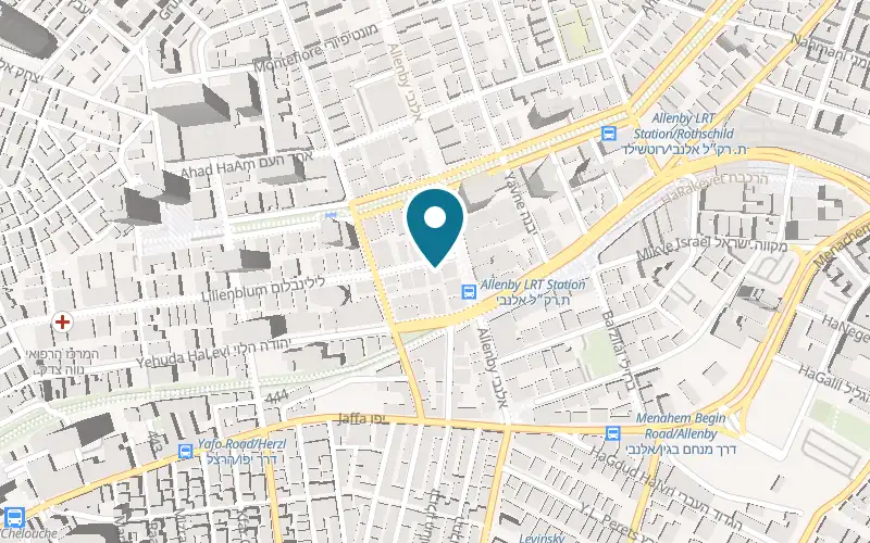 Map showing Lily & Bloom Hotel at 48 Lilienblum Street, Tel Aviv-Yafo