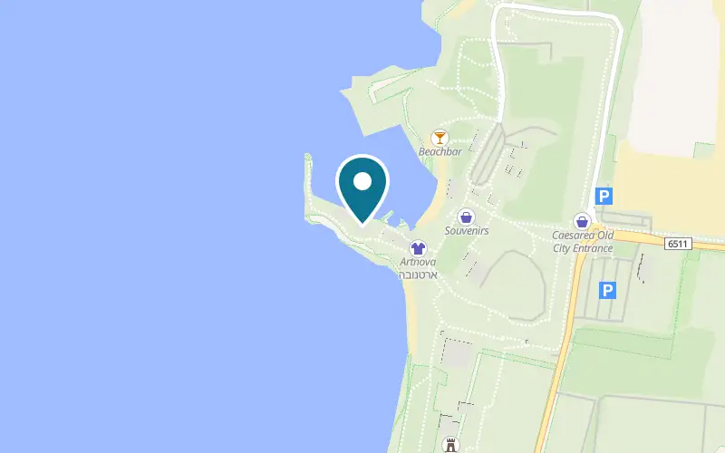 Map showing Limani Bistro at The Old Port, Caesarea