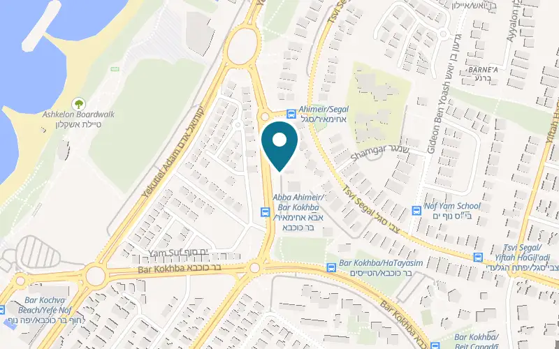 Map showing Linda at 5 Abba Ahimeir Street, Ashkelon