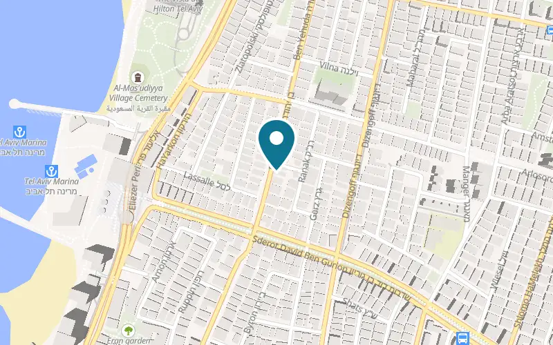 Map showing Little Prague Tel Aviv at 148 Ben Yehuda Street, Tel Aviv-Yafo