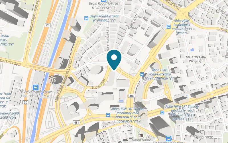 Map showing Liv Ramat Gan at 3 HaYetzira Street, Ramat Gan