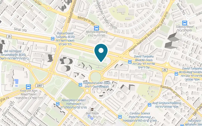 Map showing Locomotive 70414 Compound at 65 David Tuviyahu Boulevard, corner of Ali Davis Street, Beer Sheva