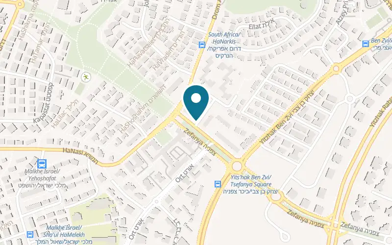Map showing Lola Tortilla Bar at 10 Kikar Tsfanya, Ashkelon
