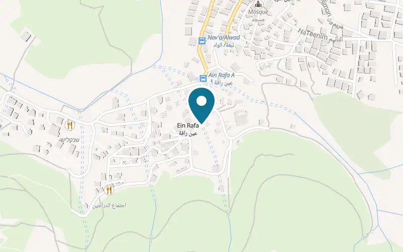 Map showing Lucky Bun at Ein Rafa, Ein Rafa