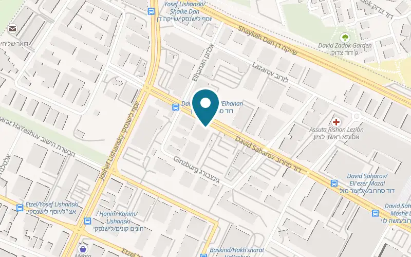 Map showing Lusso at 10 David Sakharov Street, Rishon LeZion