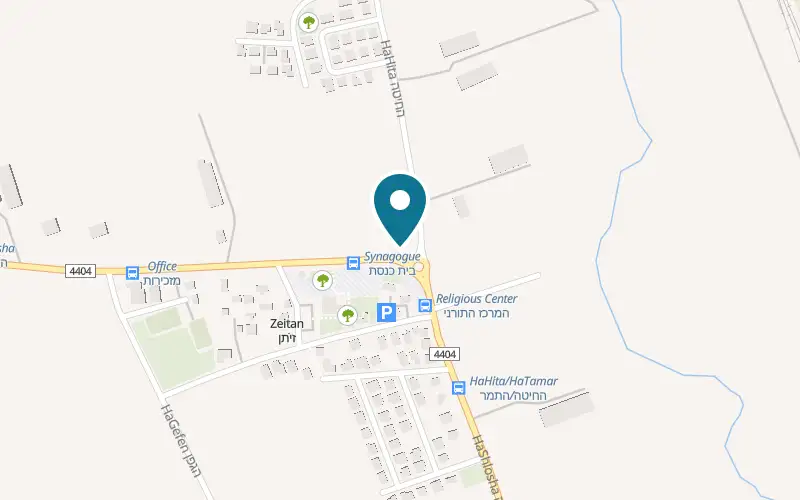 Map showing Ma Ba'Pizza at 110 HaShlosha Street, Zeitan