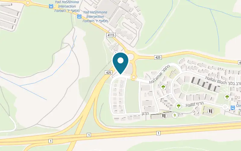 Map showing Ma'afe Yerushalayim at 2 HaTe'ena Path, the commercial centre, Kiryat Ye'arim