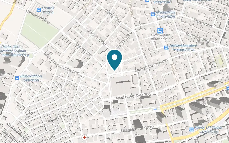 Map showing mae cafe Montefiore at 3 Montefiore Street, near Shalom Tower, Tel Aviv-Yafo