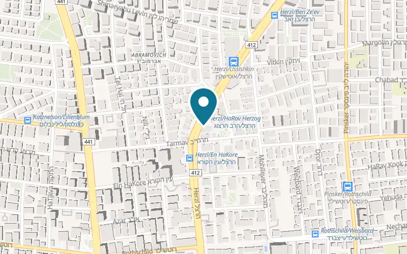 Map showing Magah HaKesem Jewelry at 59 Herzl Street, Rishon LeZion