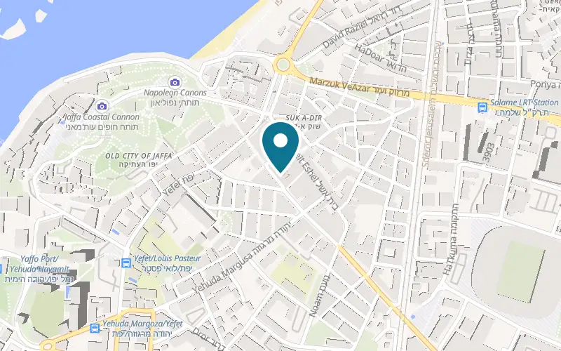 Map showing Main Bazar at 7 Olei Zion Street, Jaffa Flea Market, Tel Aviv-Yafo