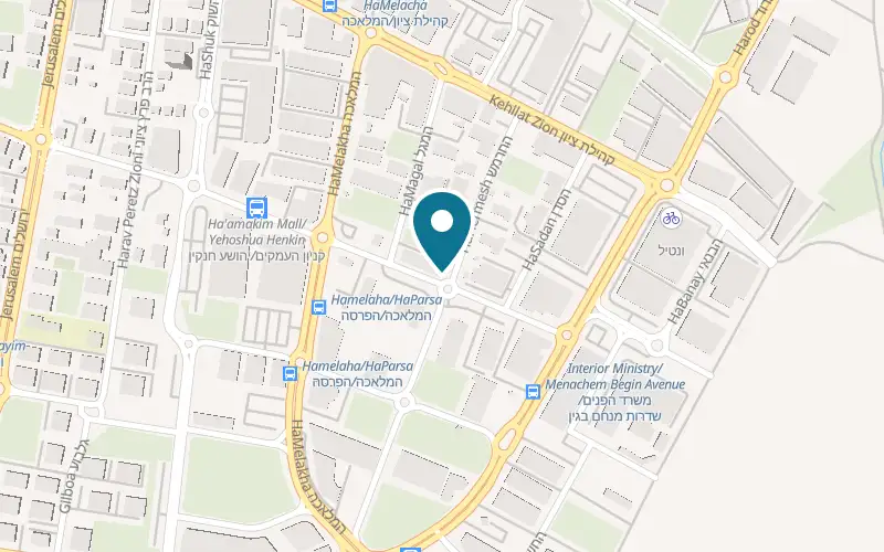 Map showing Maklot Vanille at 9 Yehoshua Hankin Street, Afula