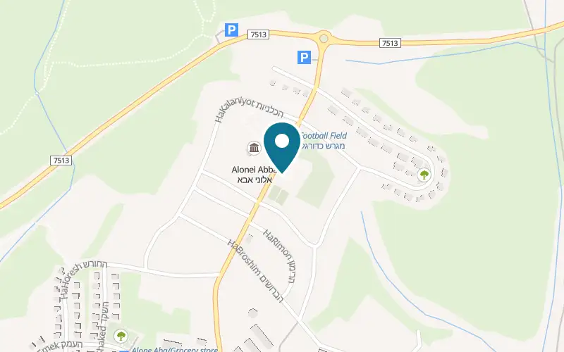 Map showing Makom Hashraa at 3 HaAlonim Street, Alonei Abba, Alonei Abba