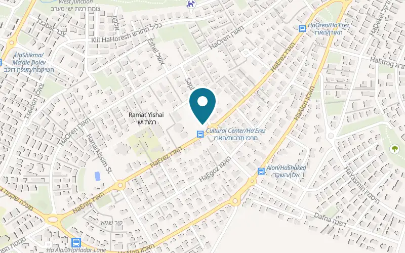Map showing Makom Tov Lashevet at 44 HaErez Street, Ramat Yishai