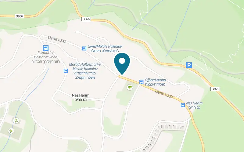 Map showing Malketa at 9 Livne Street, Nes Harim, Nes Harim