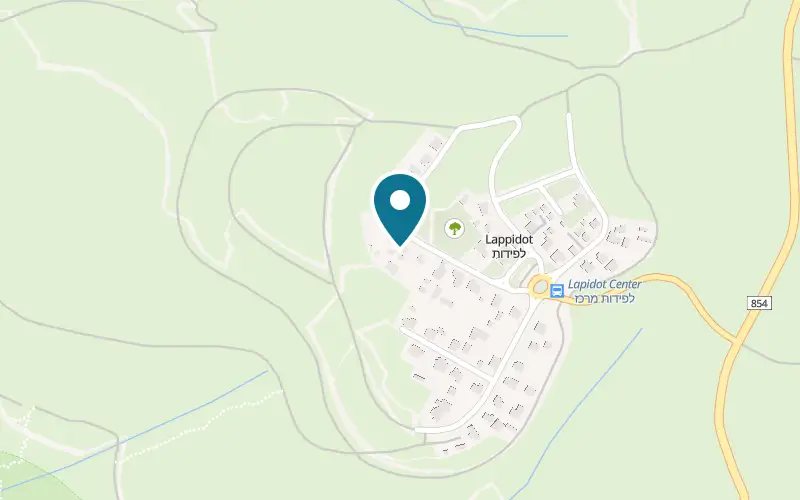 Map showing Malki House at Moshav Lapidot, Lapidot