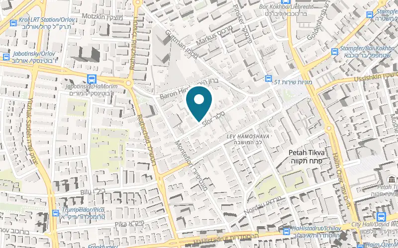 Map showing Mama Suam at 7 Salor Street, Petah Tikva