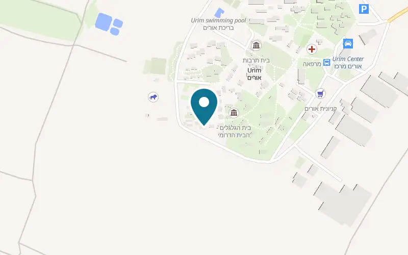 Map showing Mandara at Kibbutz Urim, Urim