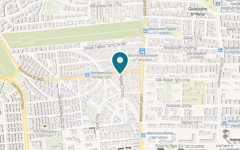 Map showing Marlen at 30 Rambam Street, Givatayim